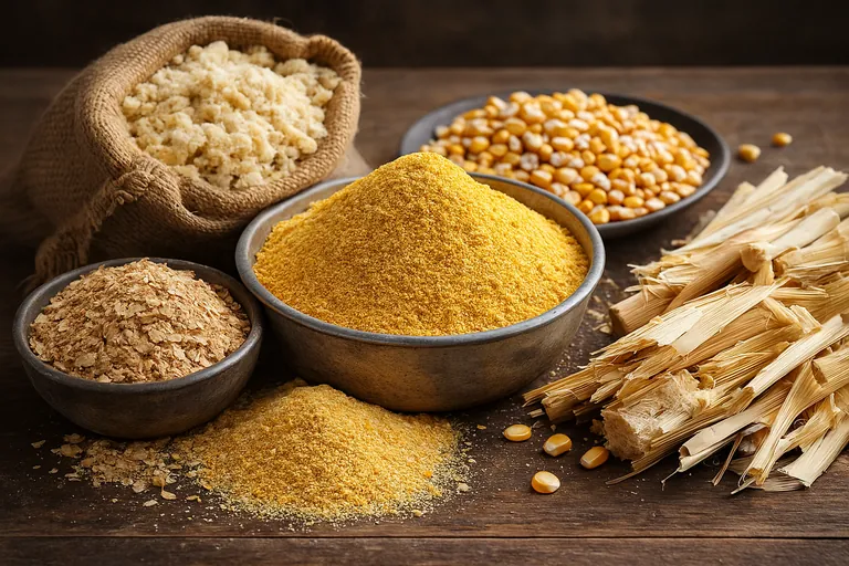 Residues of starch manufacture and similar residues,